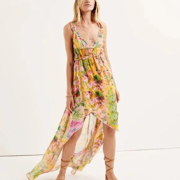 For Love And Lemons Floral High Low Dress - Picture 9 of 10